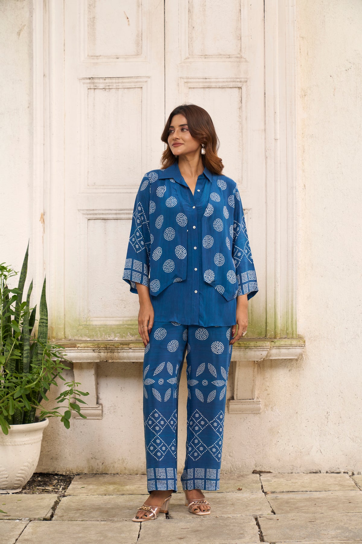 Blue Indigo Co-ord Set