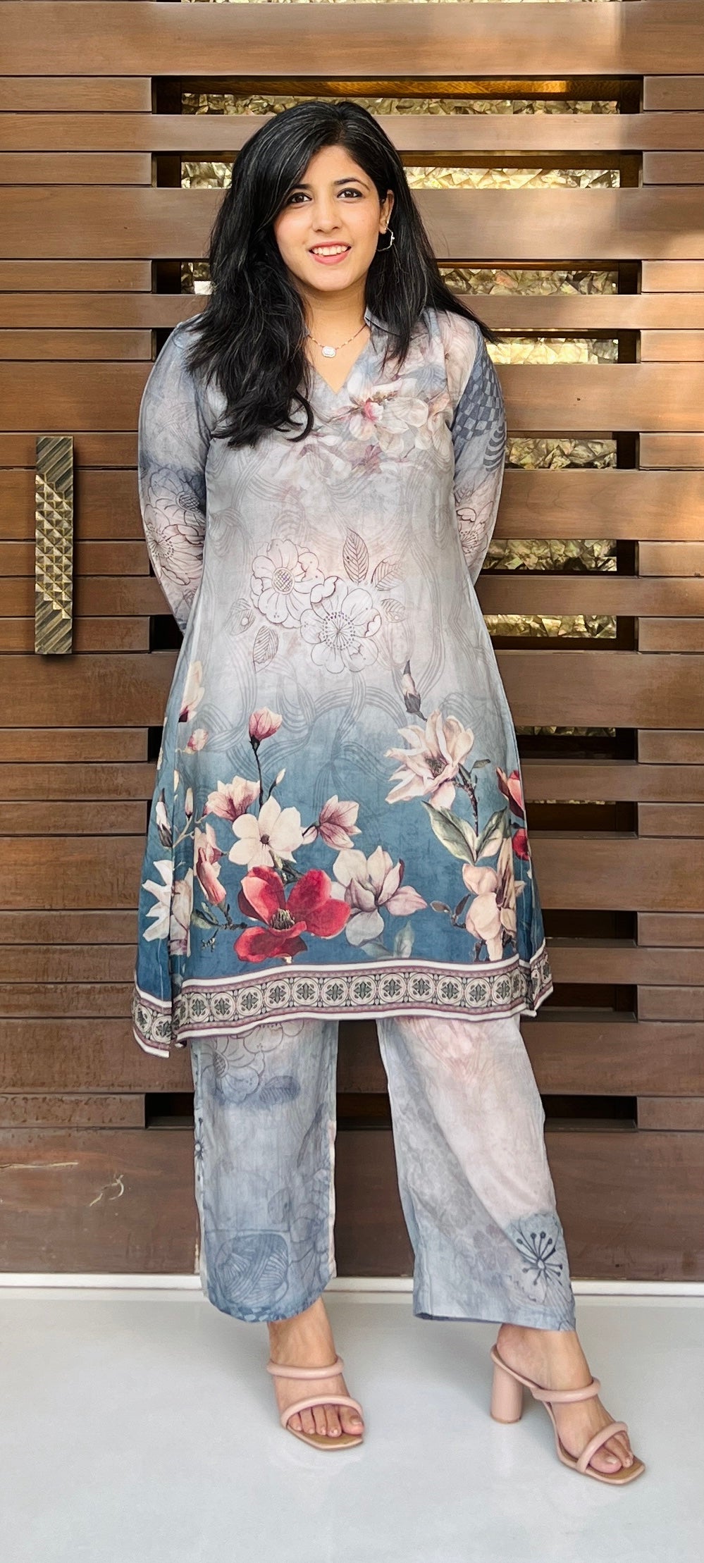 Aasmaani Floral Co-ord Set-Western-Ekana Label