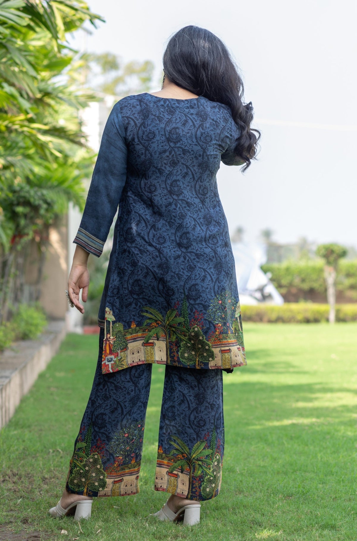 Nazia Blue Two-Sided Co-ord Set-Clothing-Ekana Label