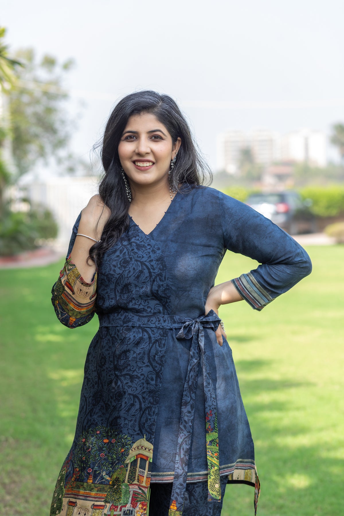 Nazia Blue Two-Sided Co-ord Set-Clothing-Ekana Label