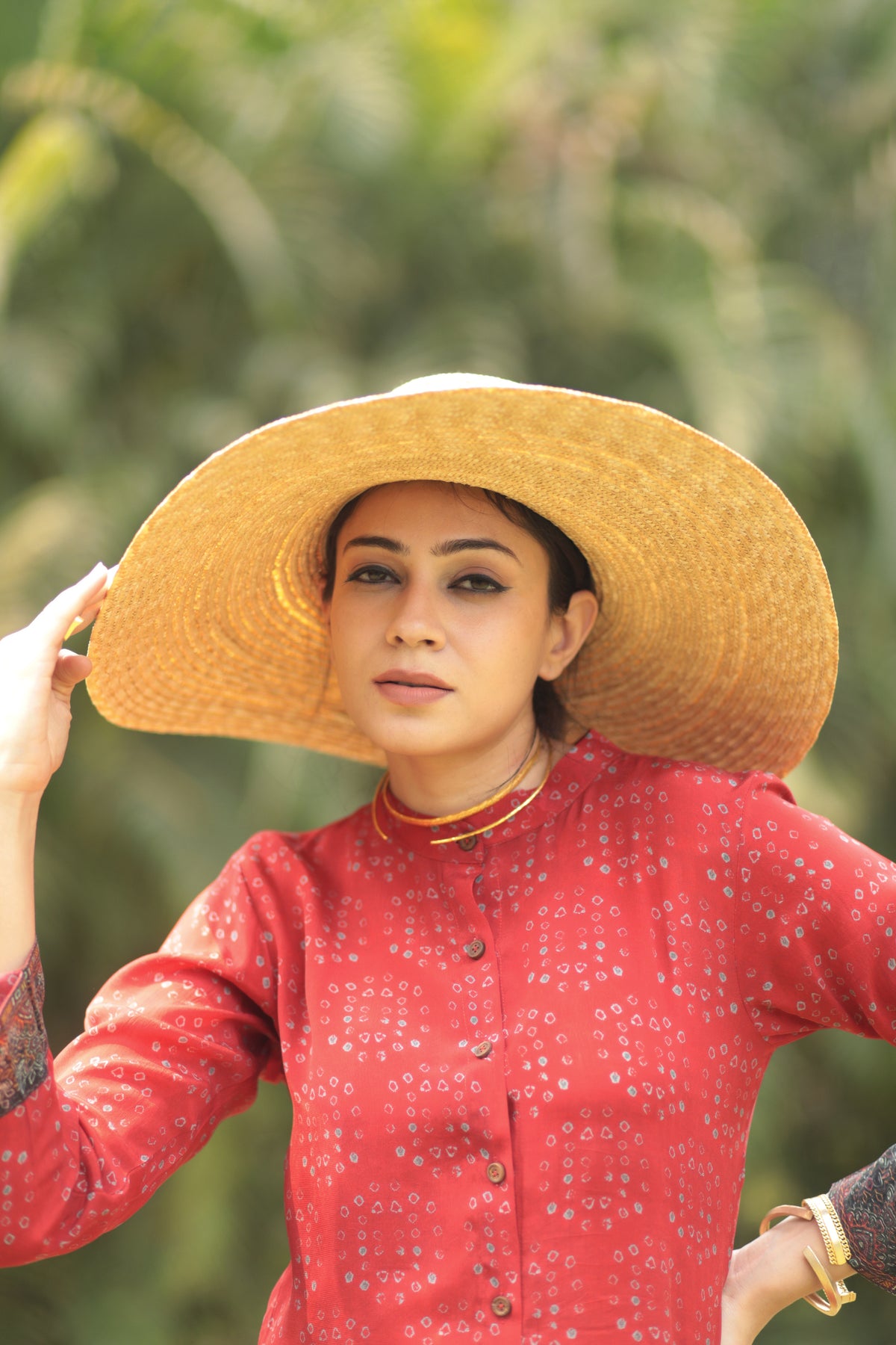 Bandhej Back Pattern With Bhagalpuri Pants-Western-Ekana Label