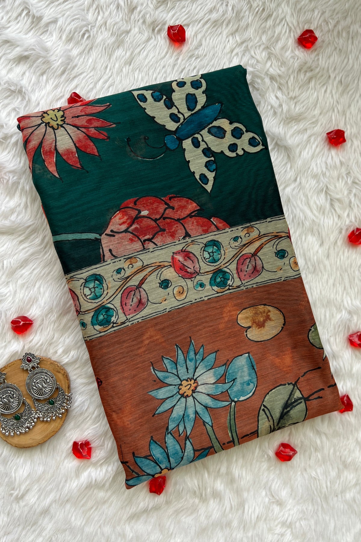 Misty Glow Floral Saree