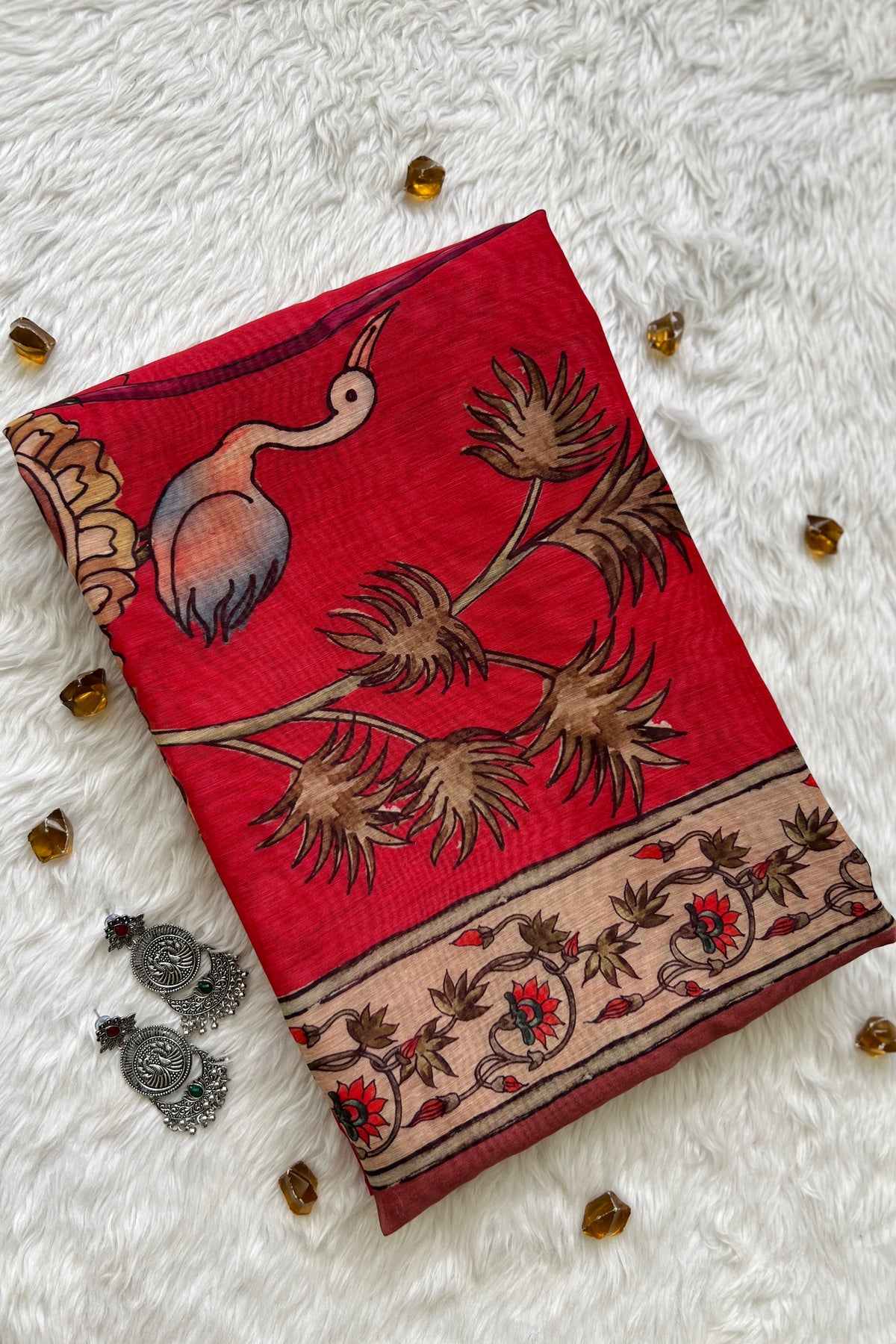 Raag Roshni Kalamkari Saree