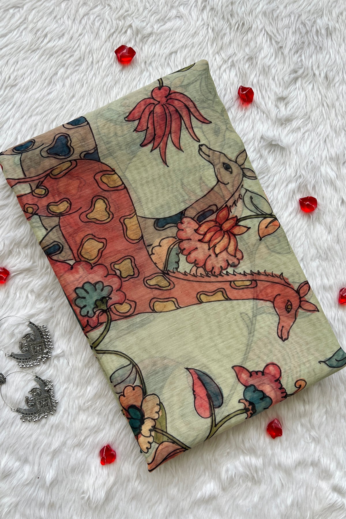 Pastel Giraffe Tales Saree