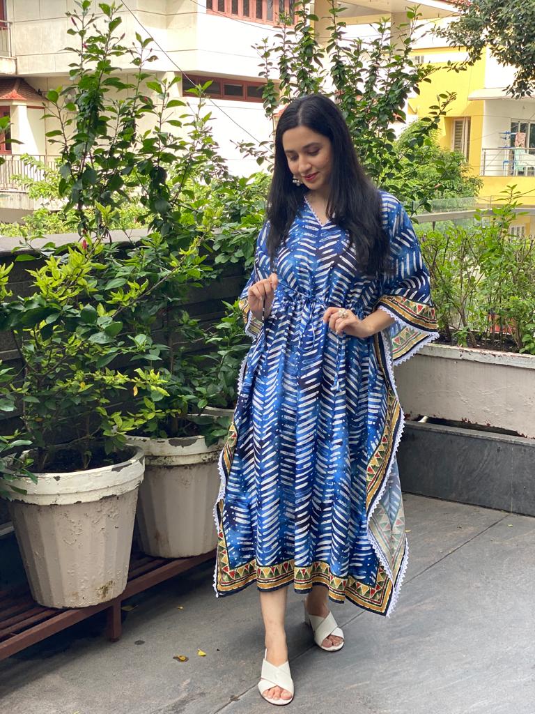 Blue Wing Kaftan-kaftan-Ekana Label