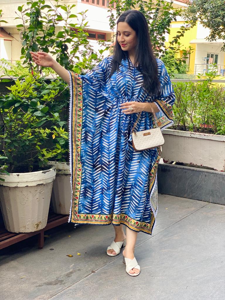 Blue Wing Kaftan-kaftan-Ekana Label