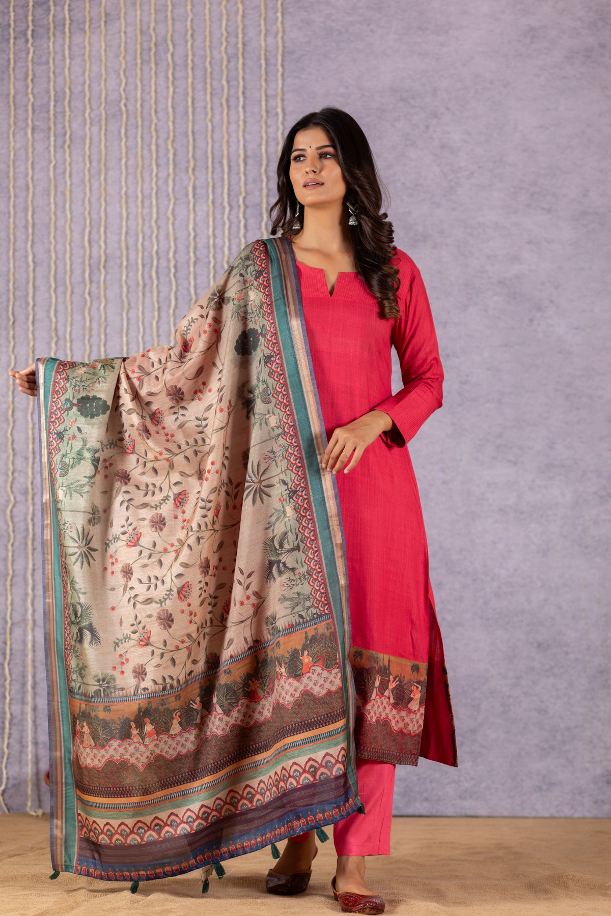 Bhumi pichwai Dupatta-Dupatta-Ekana Label