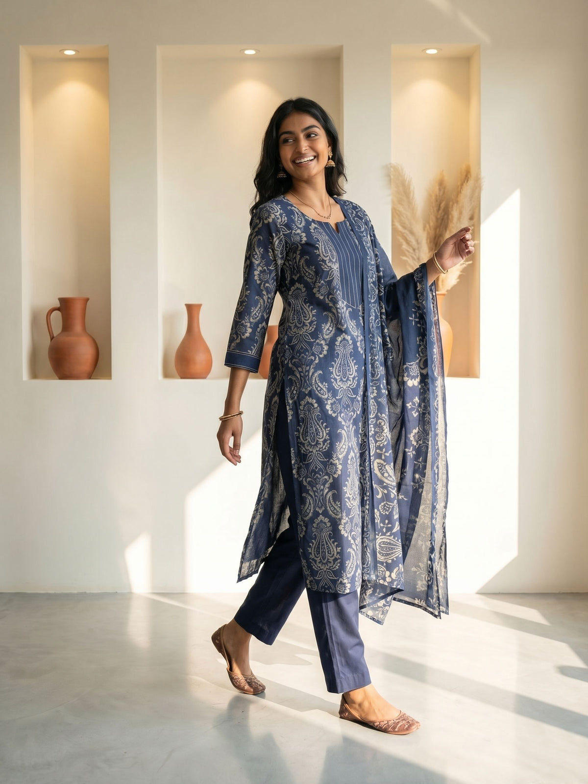Blue Aabroo Suit Set