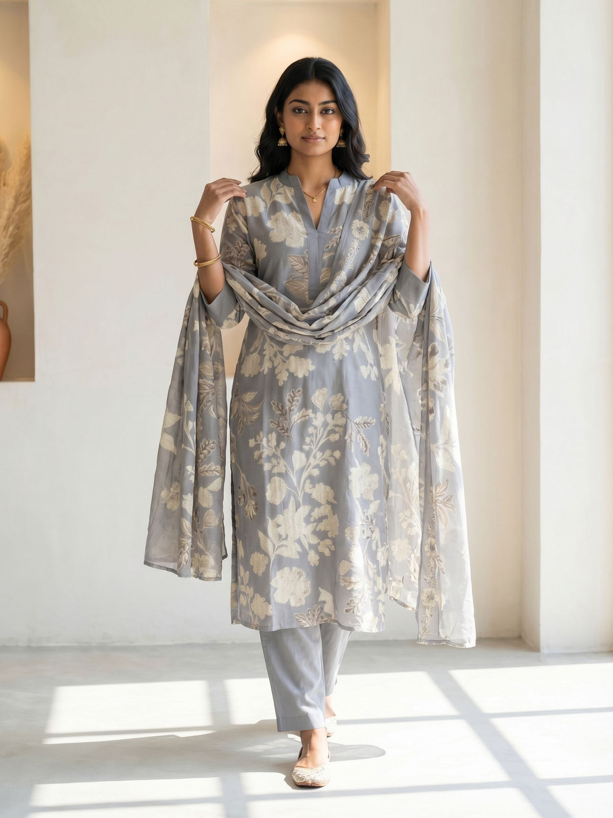 Grey Glam Suit Set