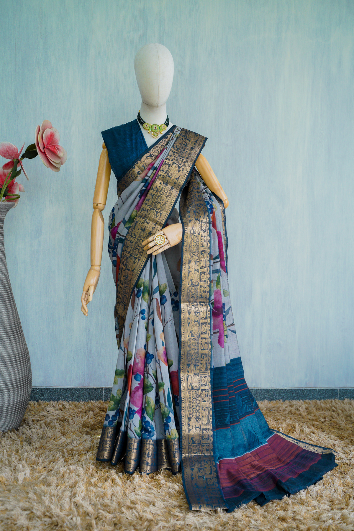 Grey Gulzar Saree