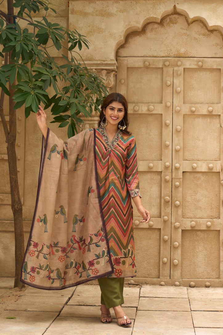 Sitara Stripes Suit Set Sale