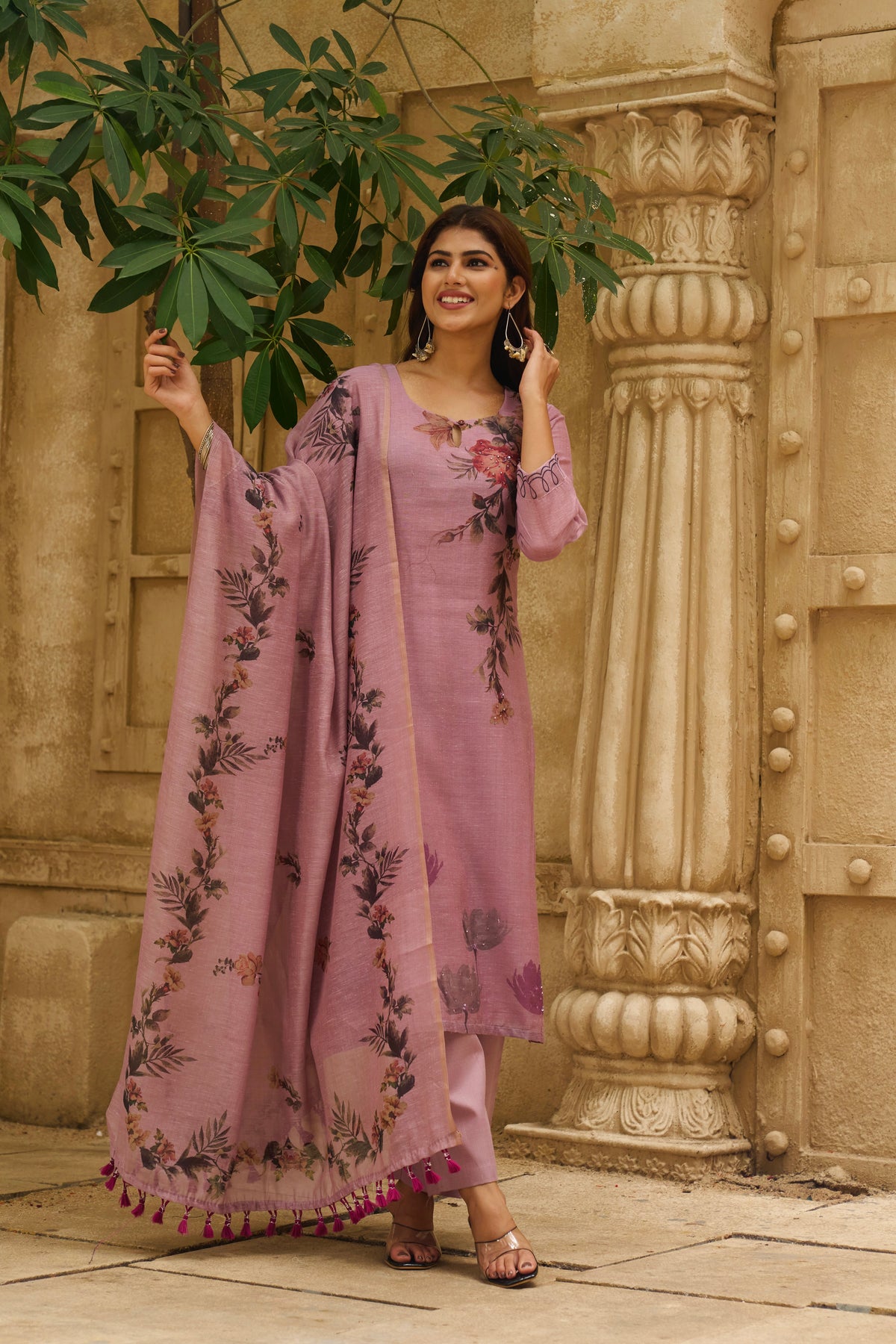 Seher Chanderi Suit Set Sale