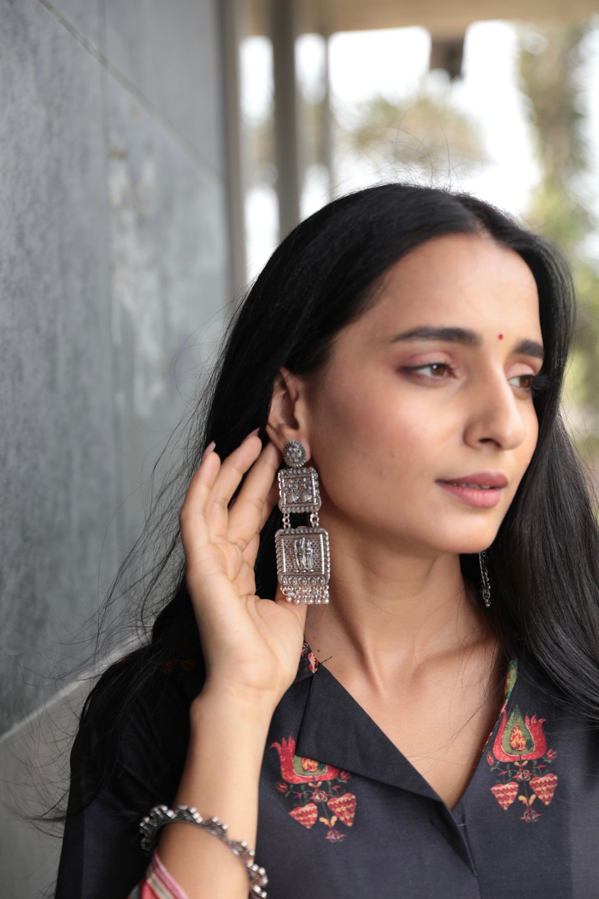 Mythical Ramayan Earrings-jewellery-Ekana Label