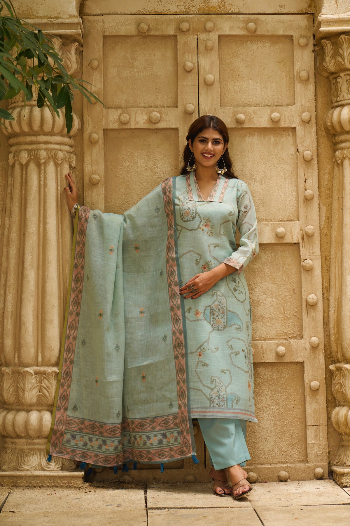 Saara Blue Suit Set Sale