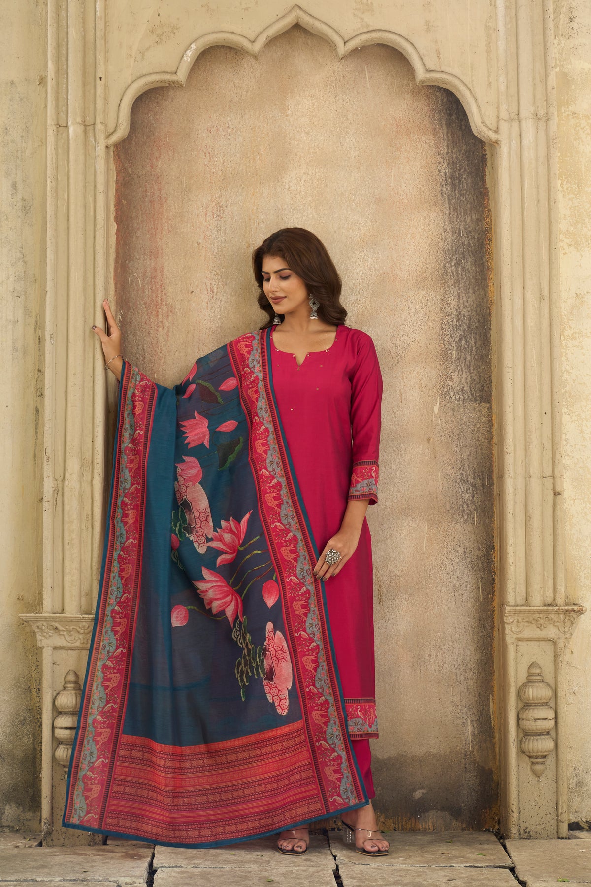 Pink Lotus Suit Set