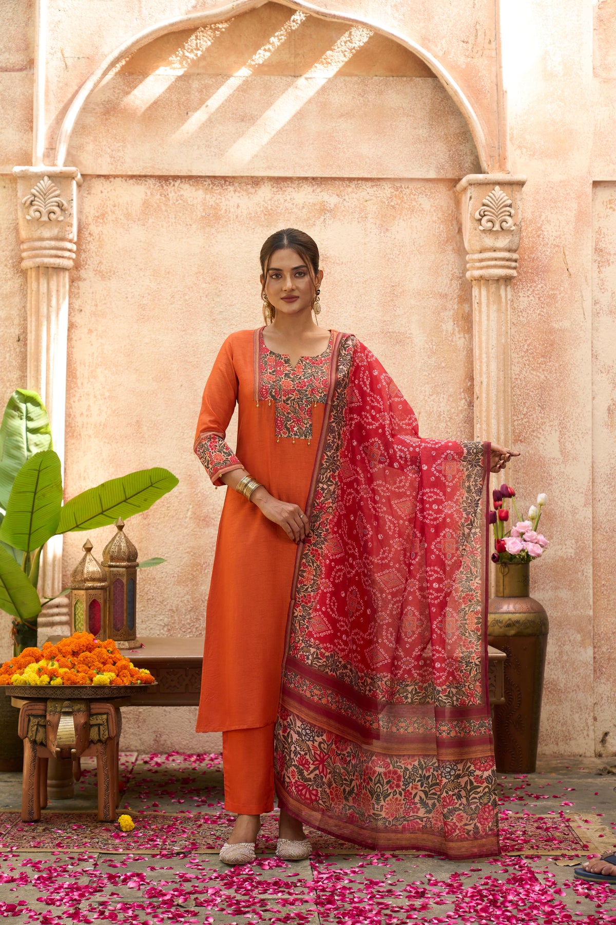 Kesar Kusum Dola Silk Suit Set