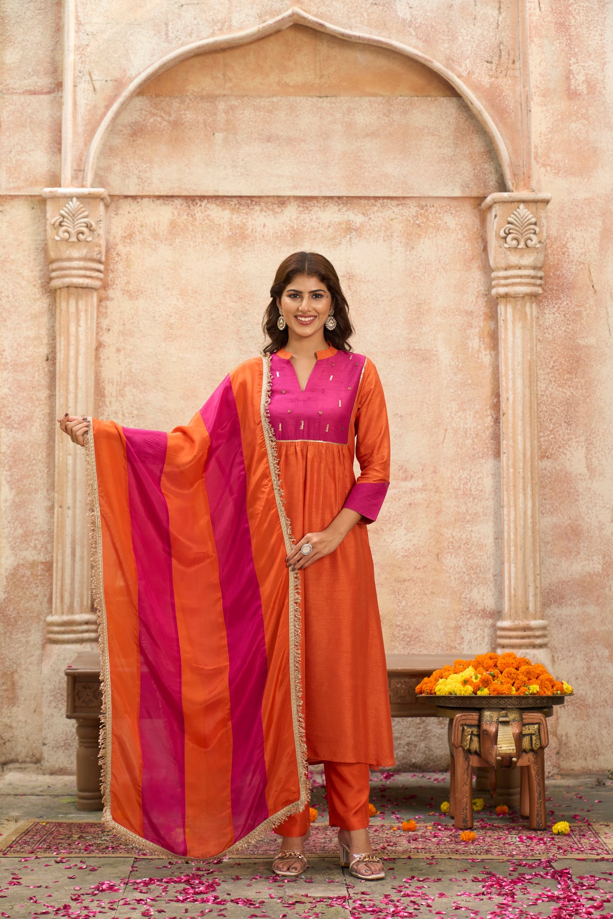 Aarohi Dola Silk Suit Set
