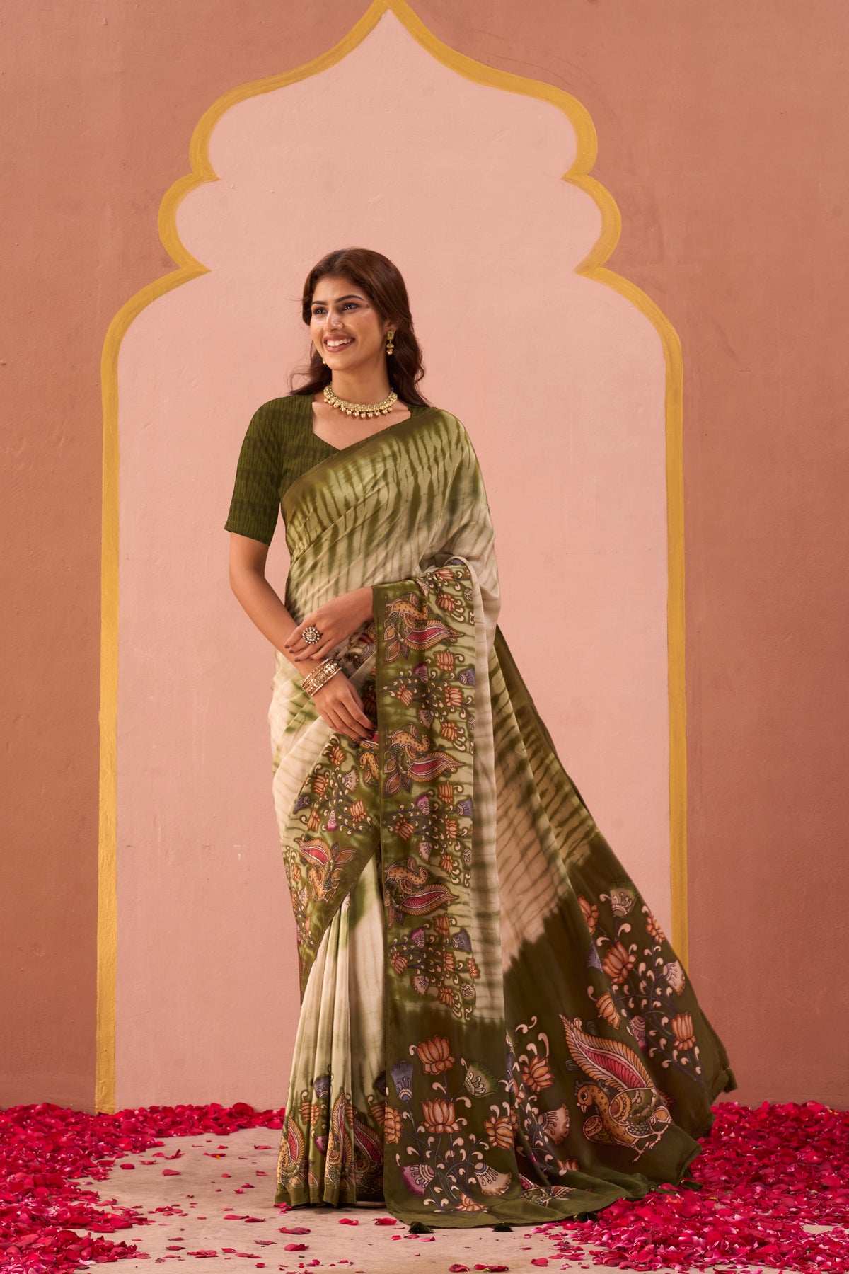 Baagh Bahar Kalamkari Saree