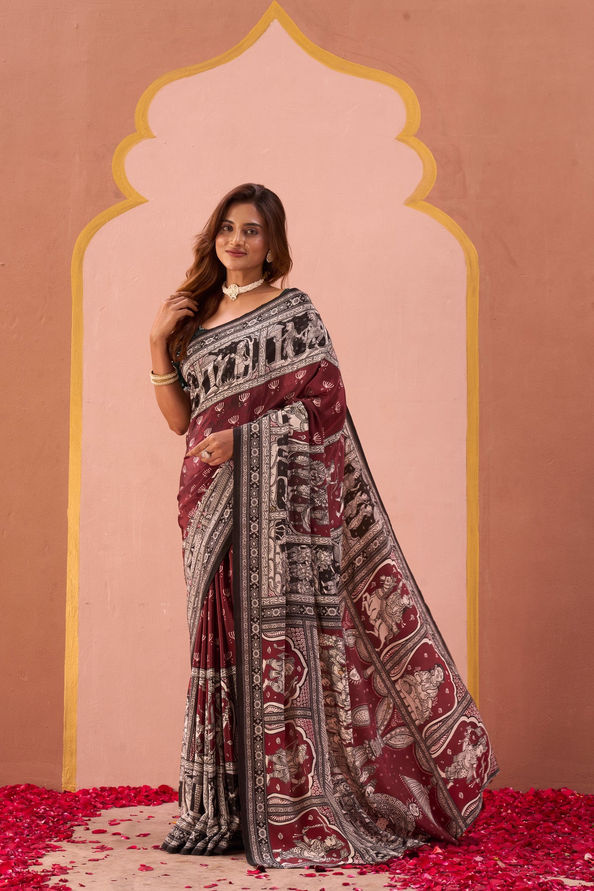 Chandrika Kalamkari Saree