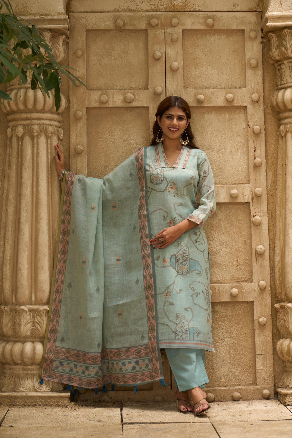 Saara Blue Suit Set Sale