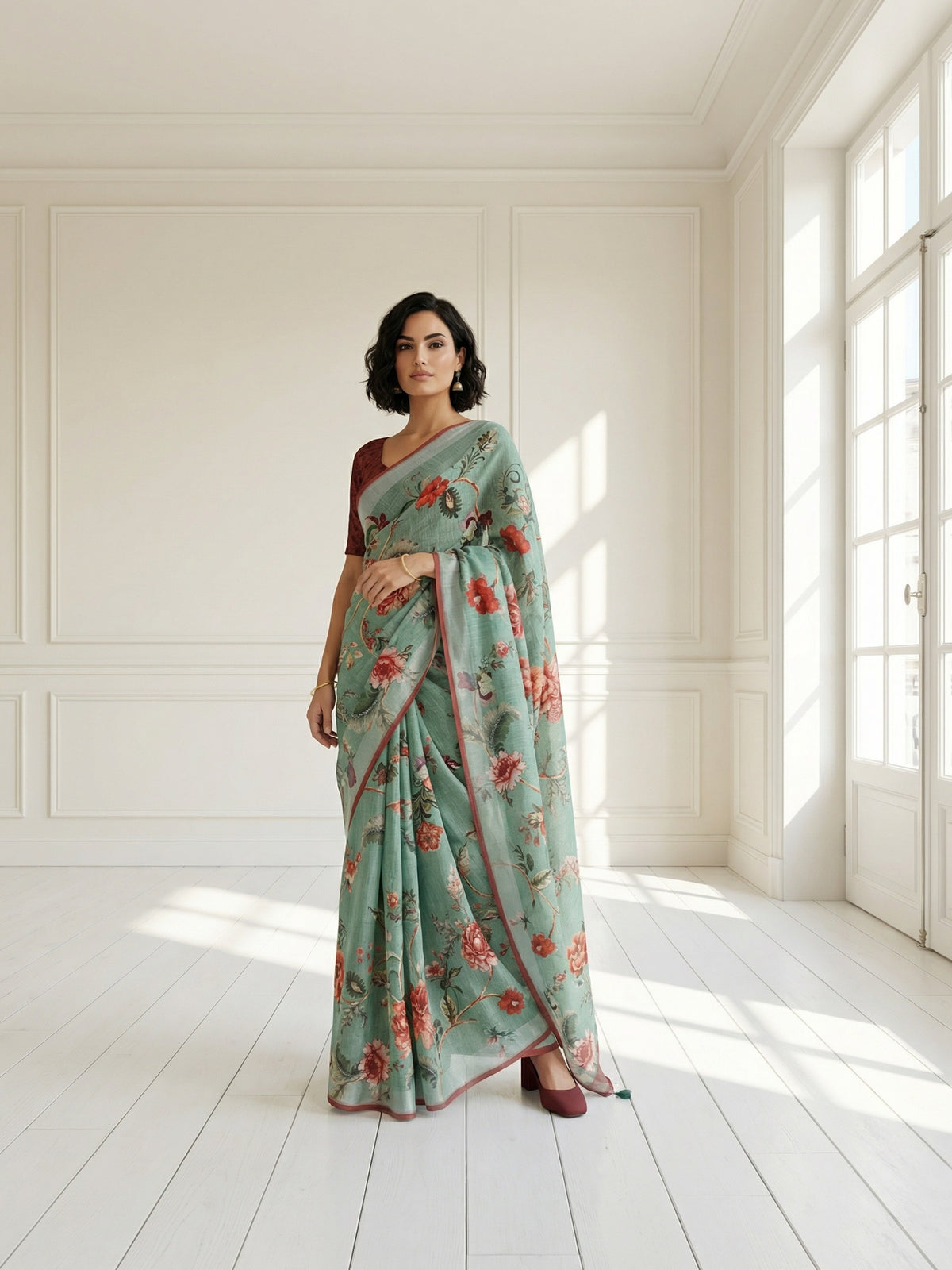 Jiya Floral Saree