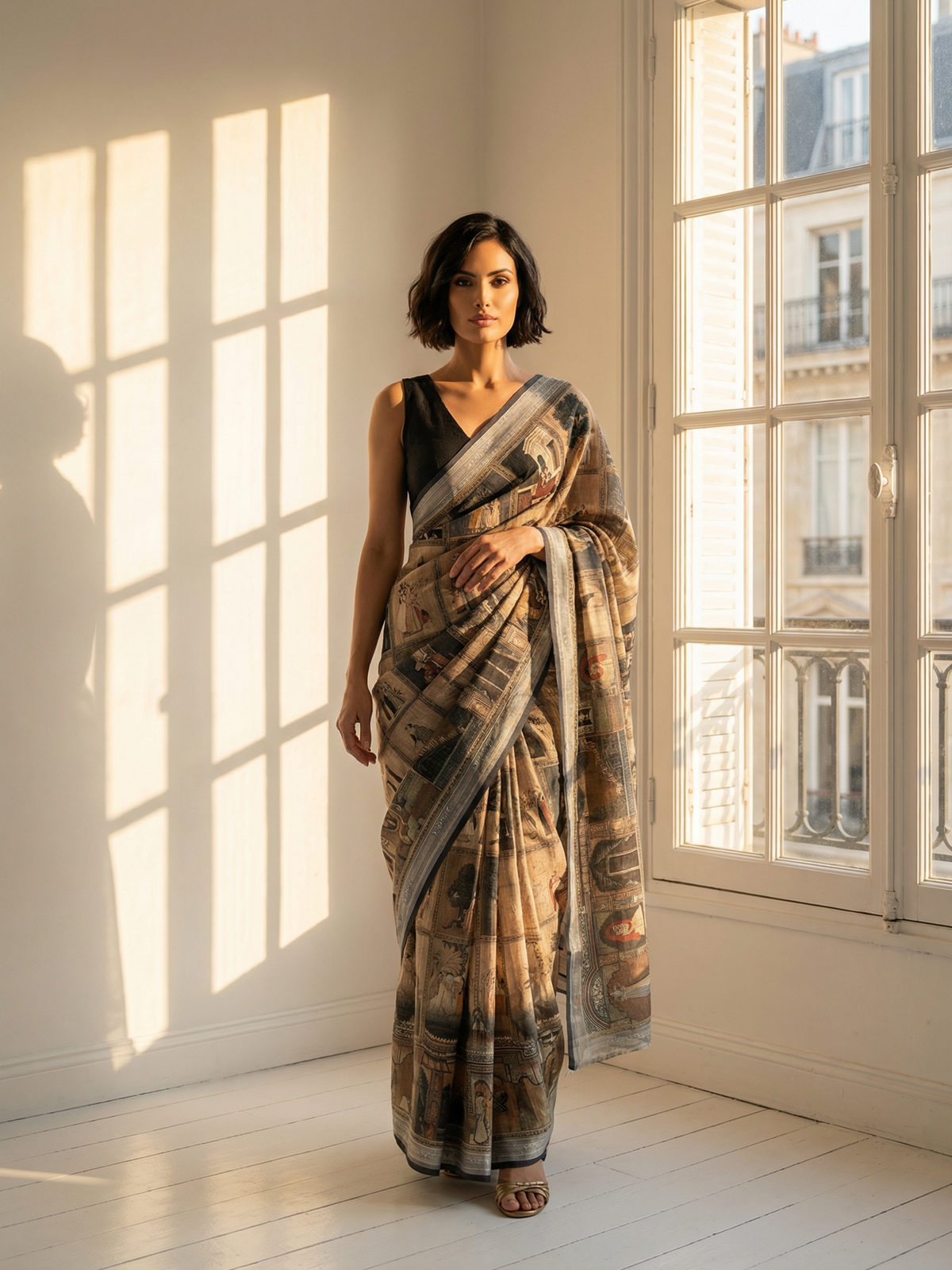 Block Mughal Saree