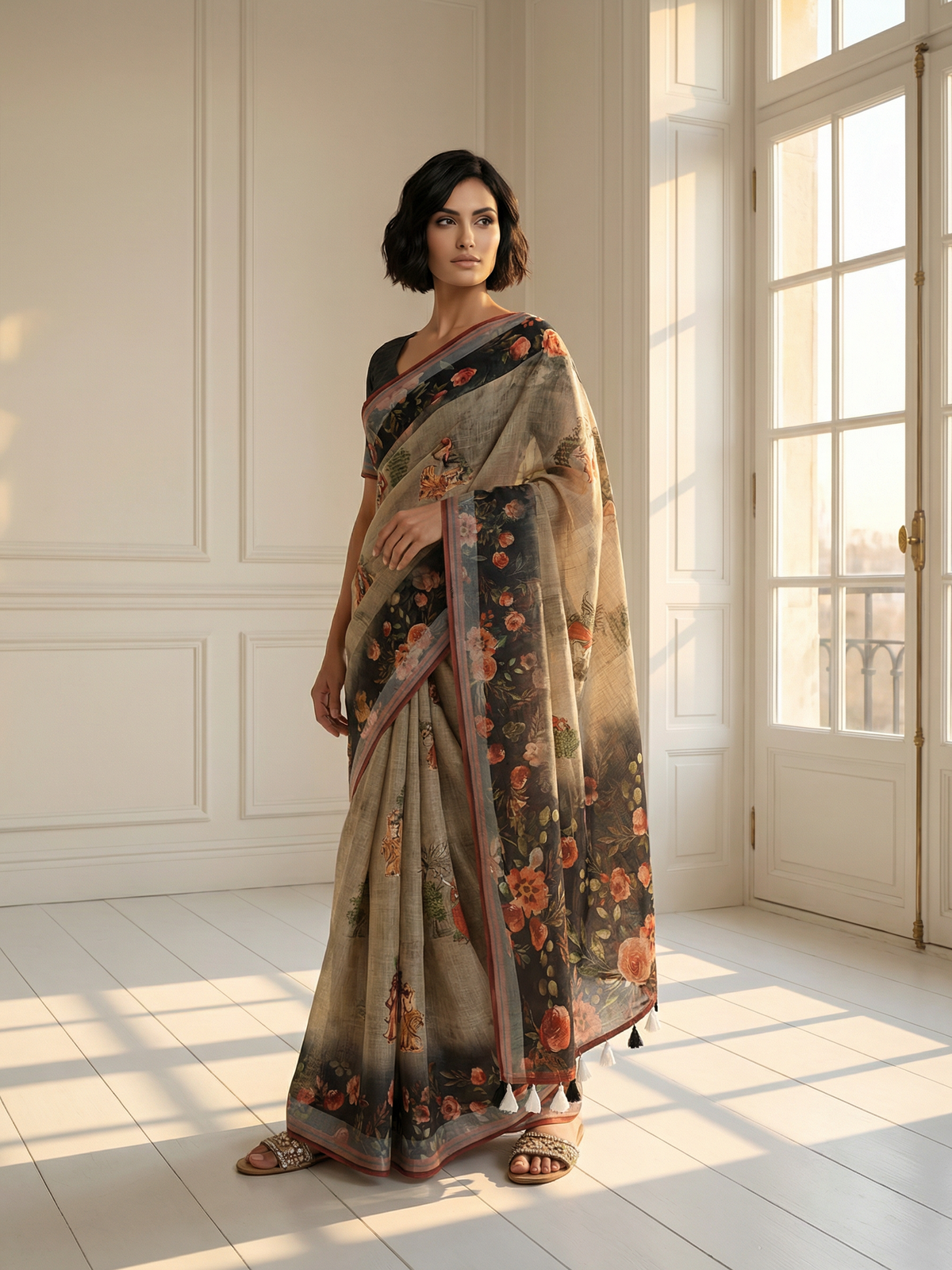 Garden Grace Saree-Saree-Ekana Label