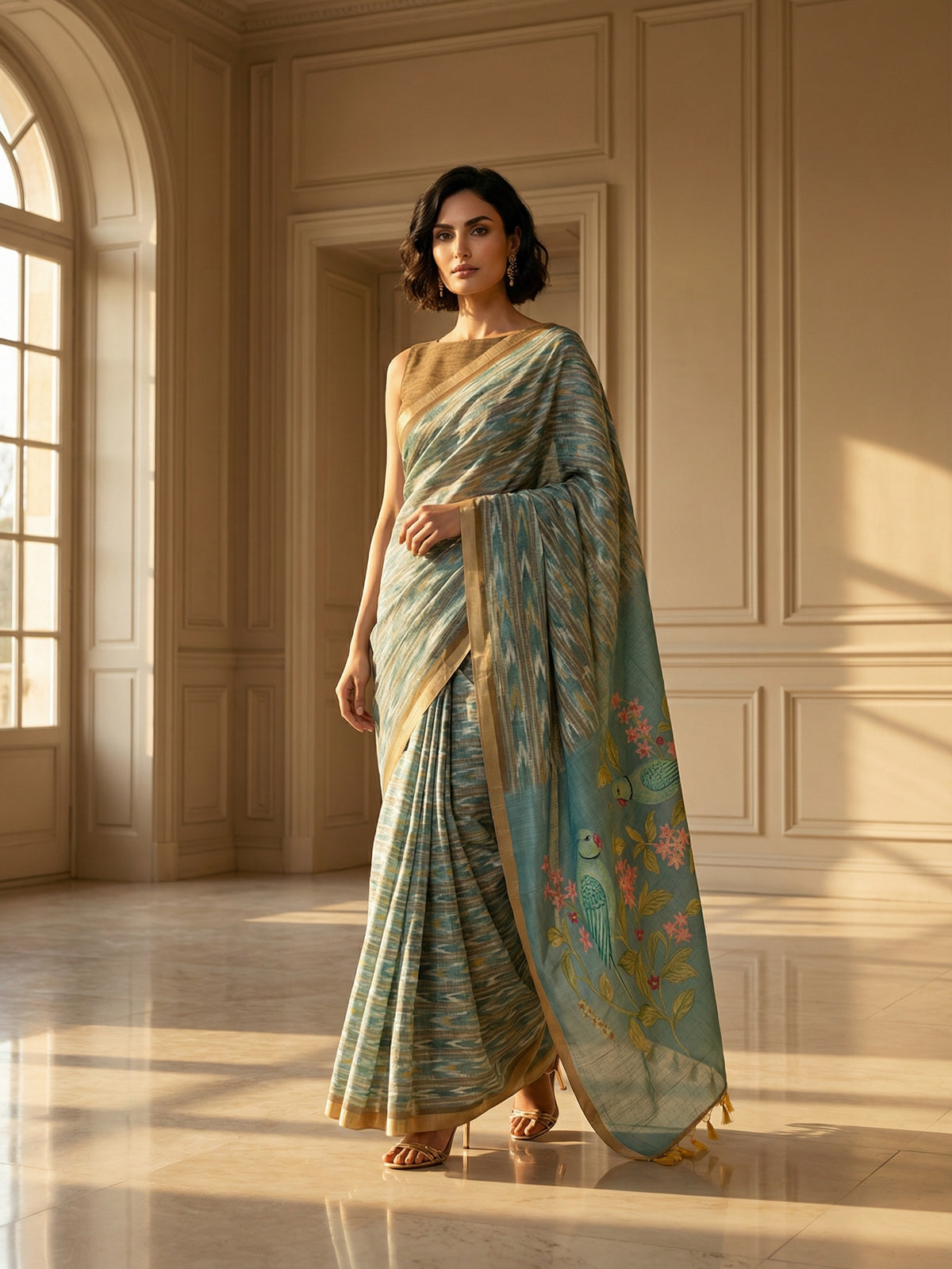 Birdy Ikkat Saree
