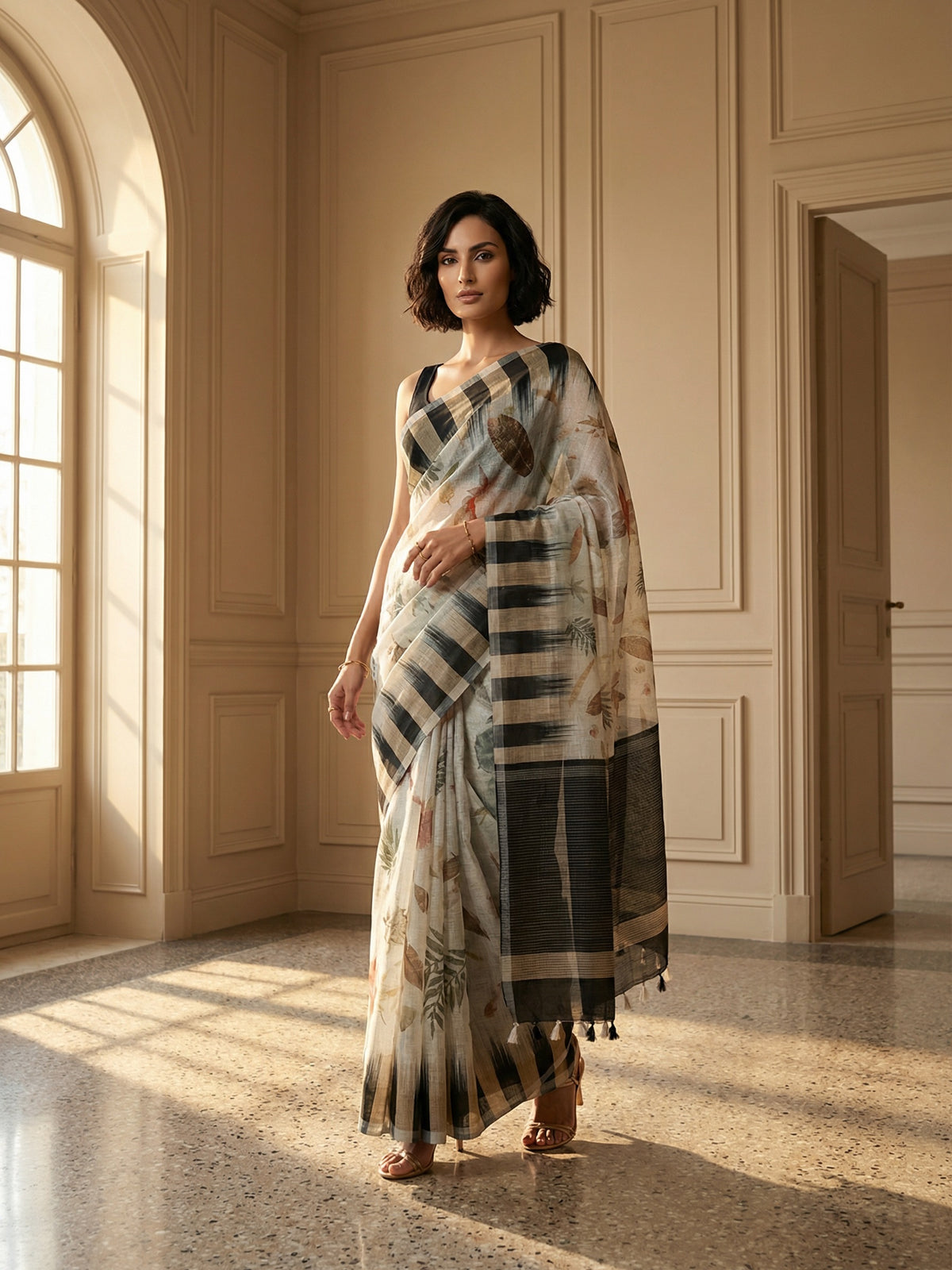 Pranali Linen Saree