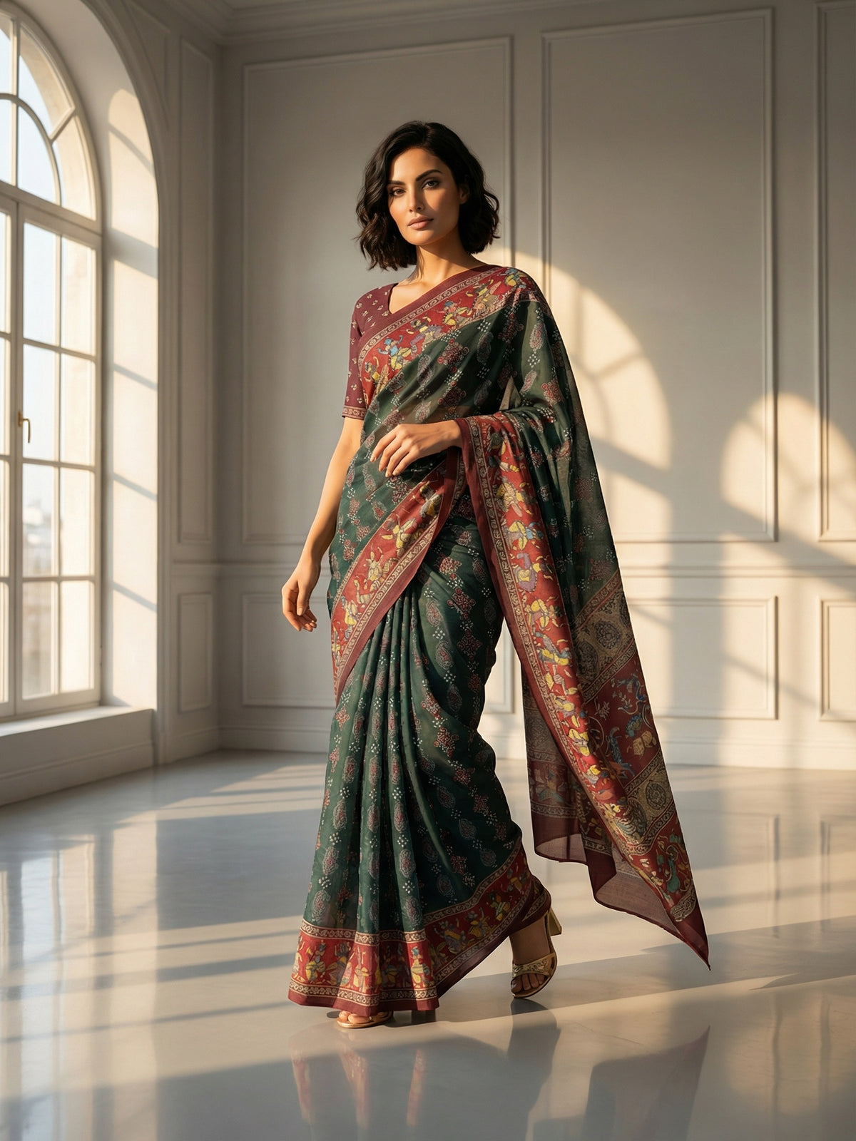 Preksha Bandhani Saree