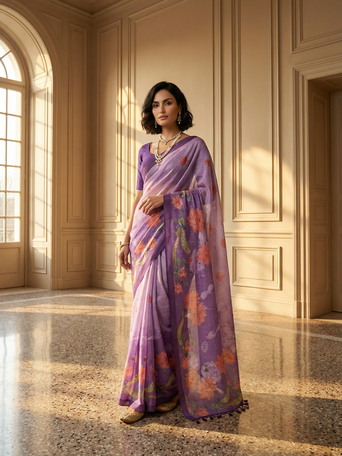 Shaily Purple Saree