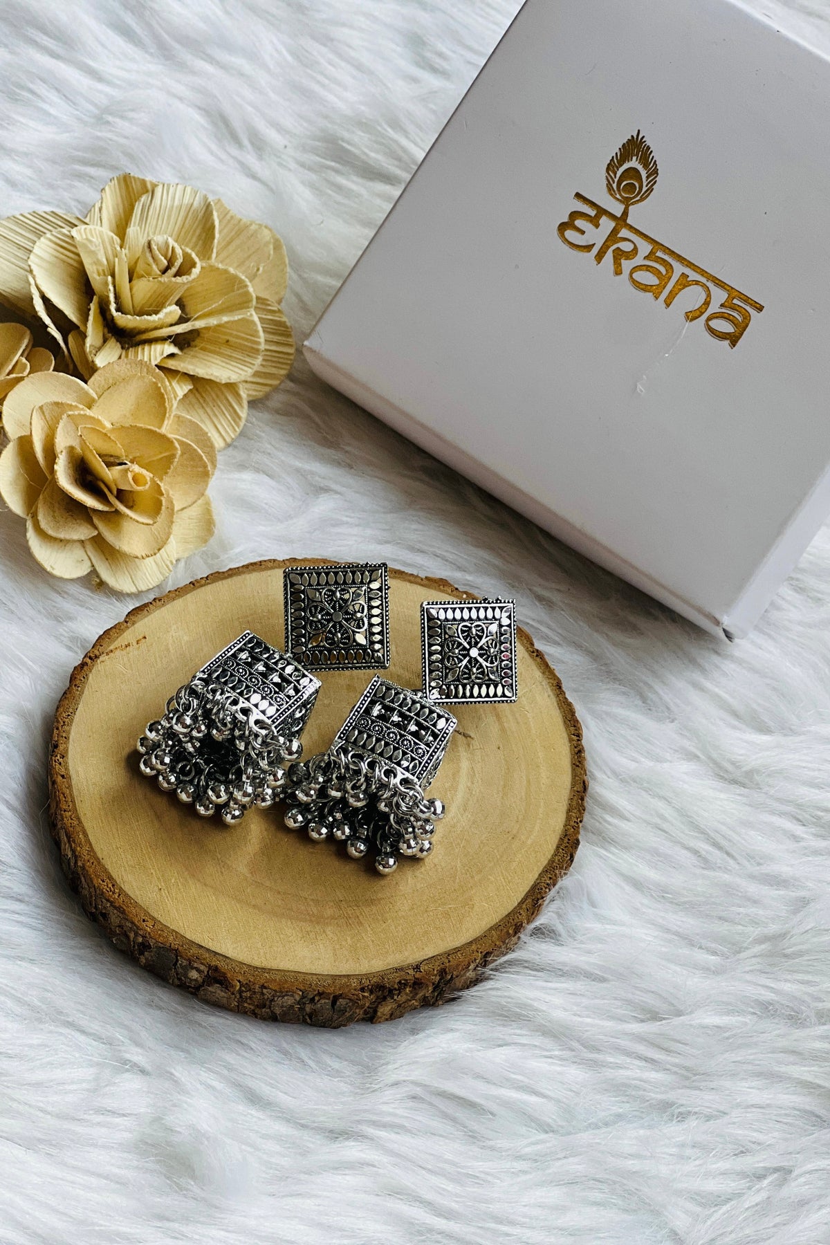 Geometric Glamour Earrings-jewellery-Ekana Label
