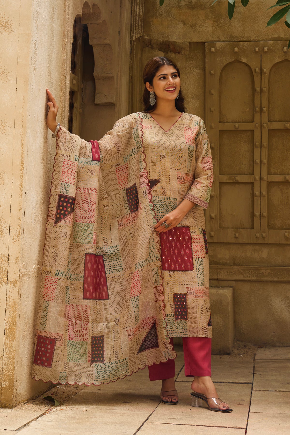 Vedika Chanderi Suit Set Sale