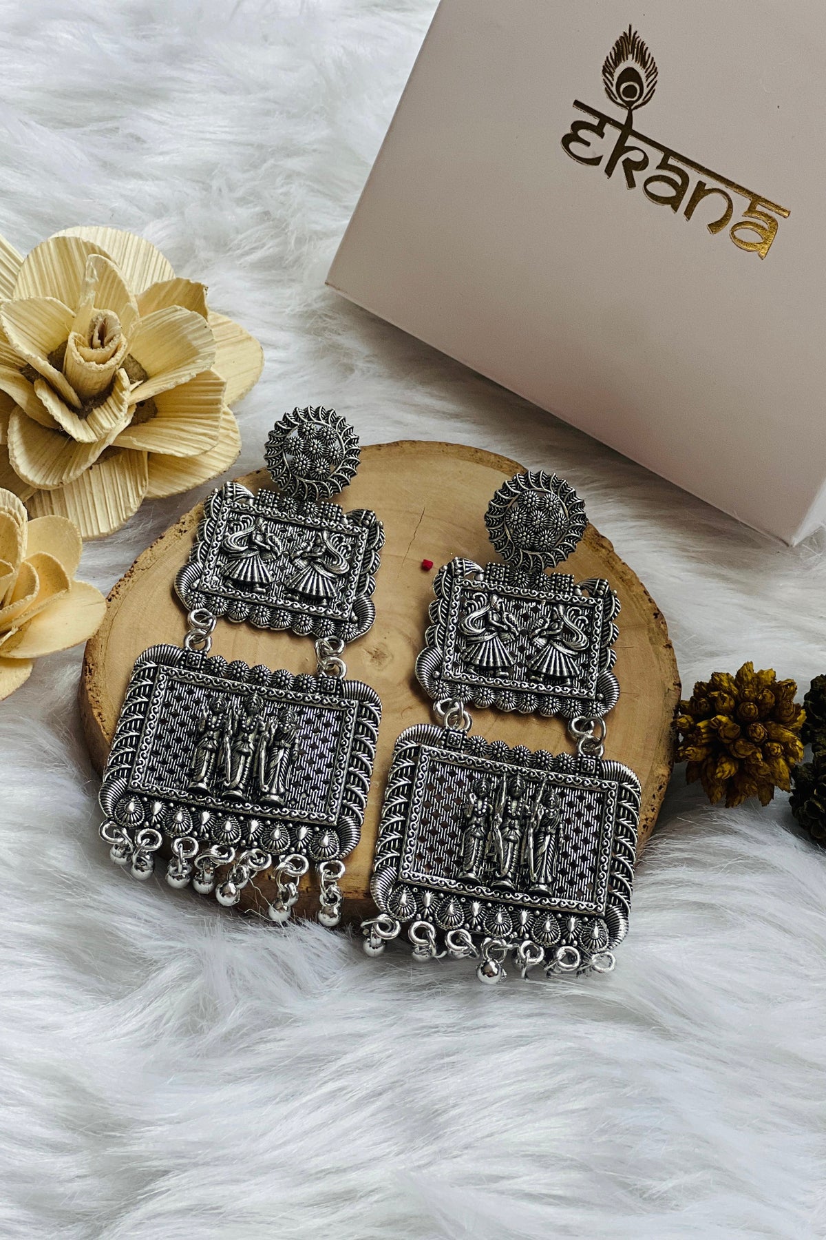 Mythical Ramayan Earrings-jewellery-Ekana Label