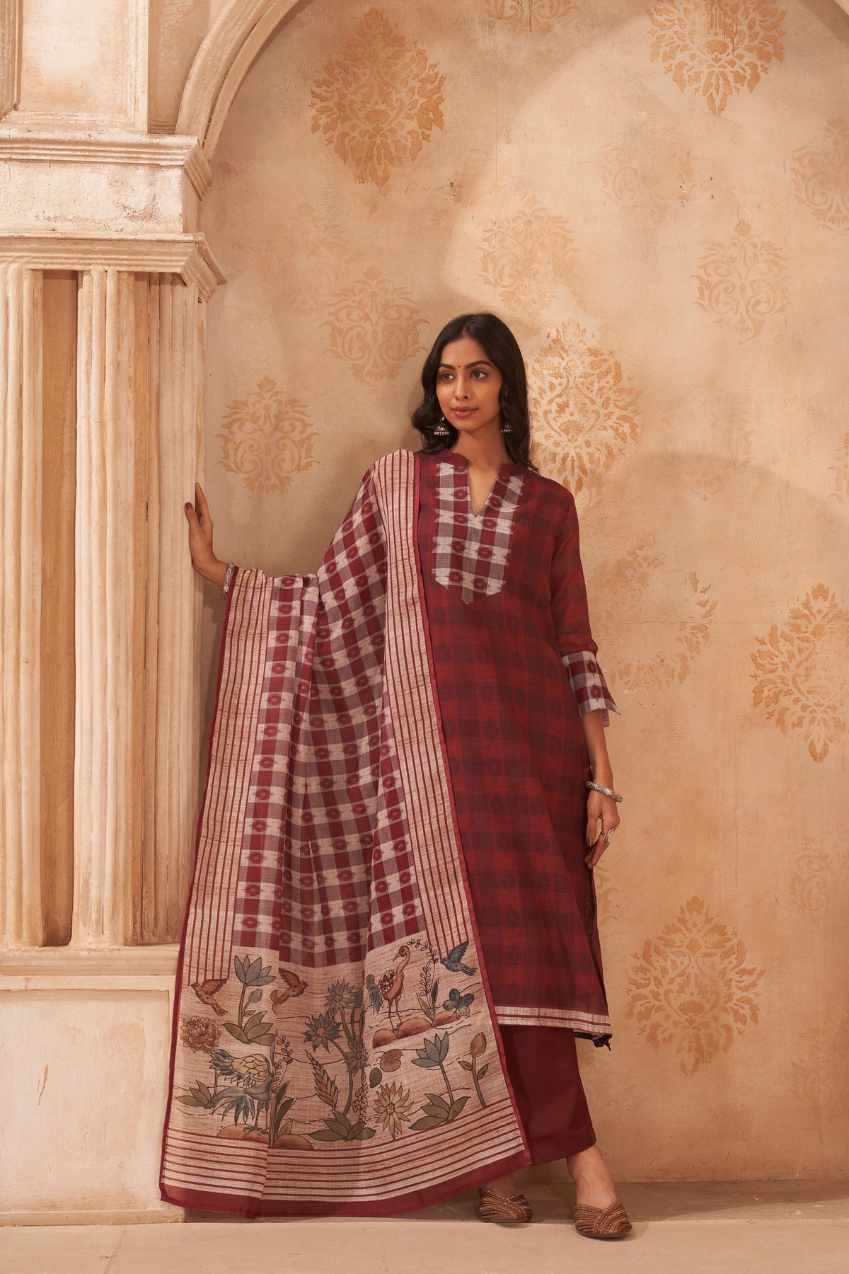 Calm Checks Suit Set