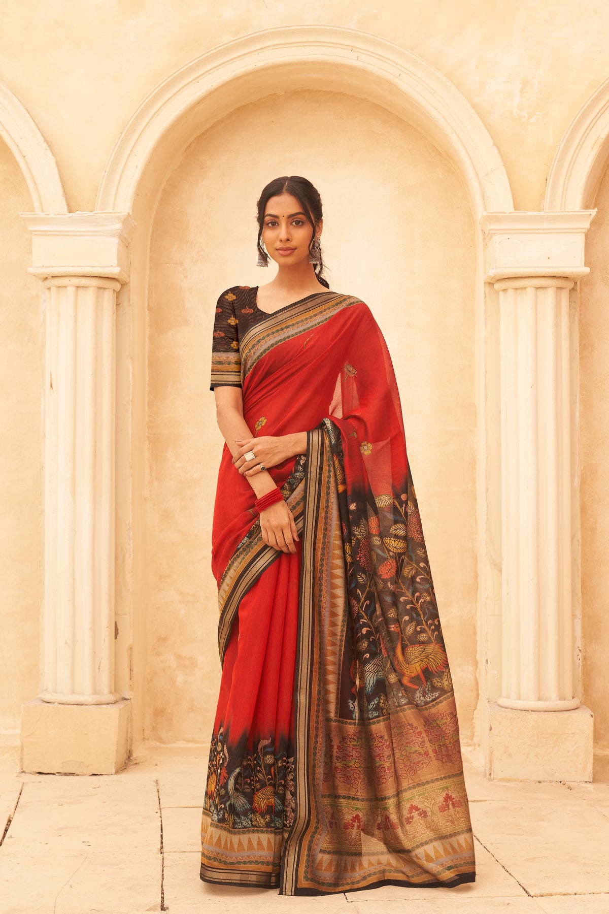 Black Cherry Saree