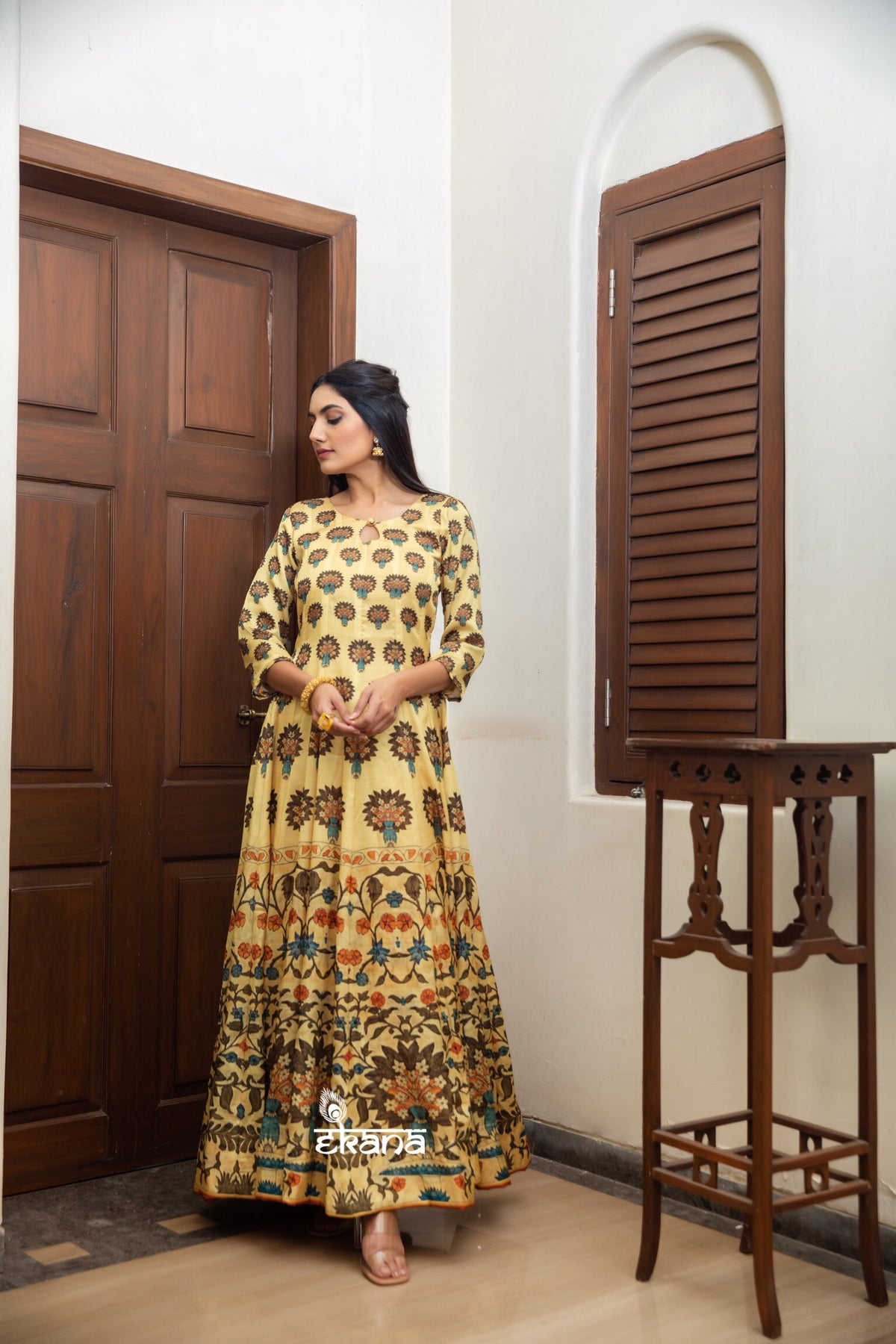 Kalamkari Kali Gown-Gown-Ekana Label