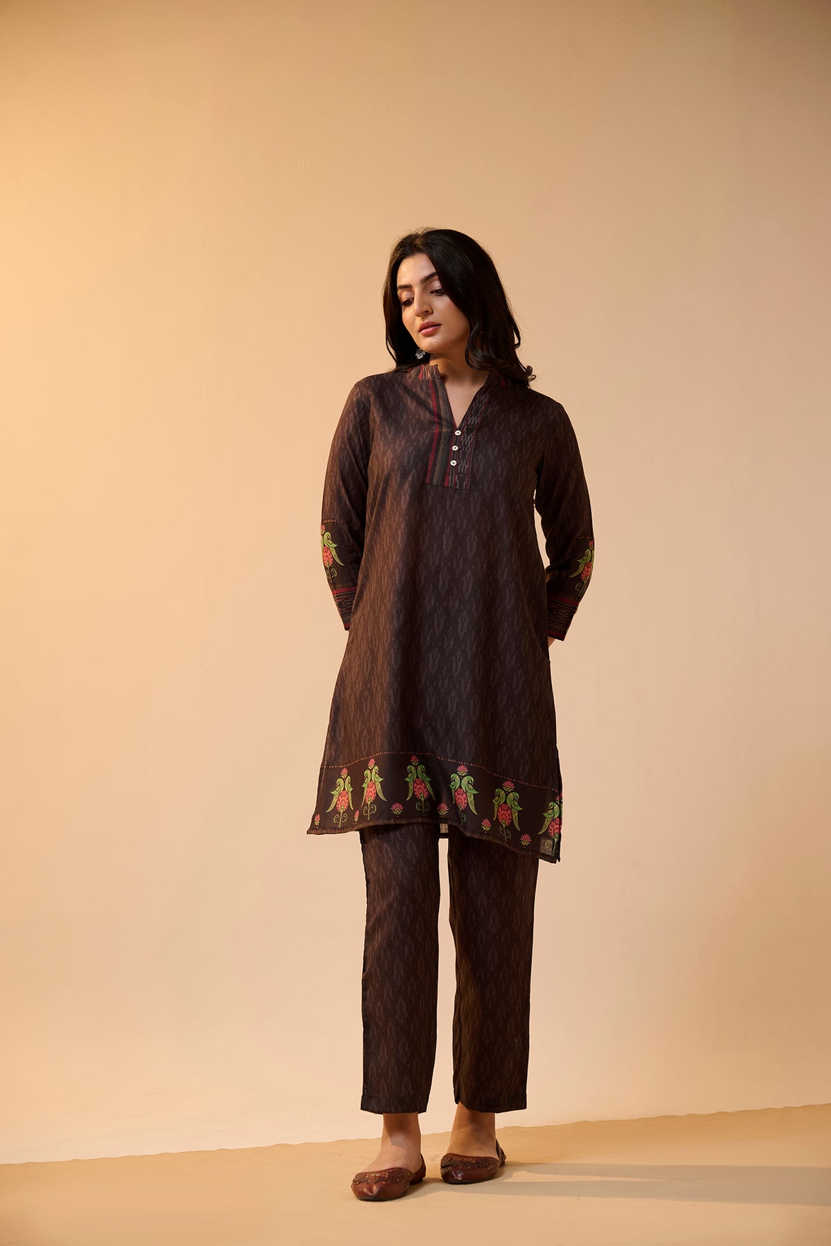 Ikkat Adaa Kurta Set