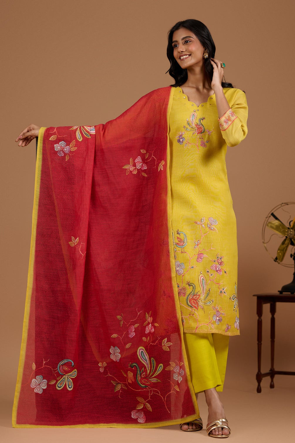 Haldi Saaz Handwork Suit Set