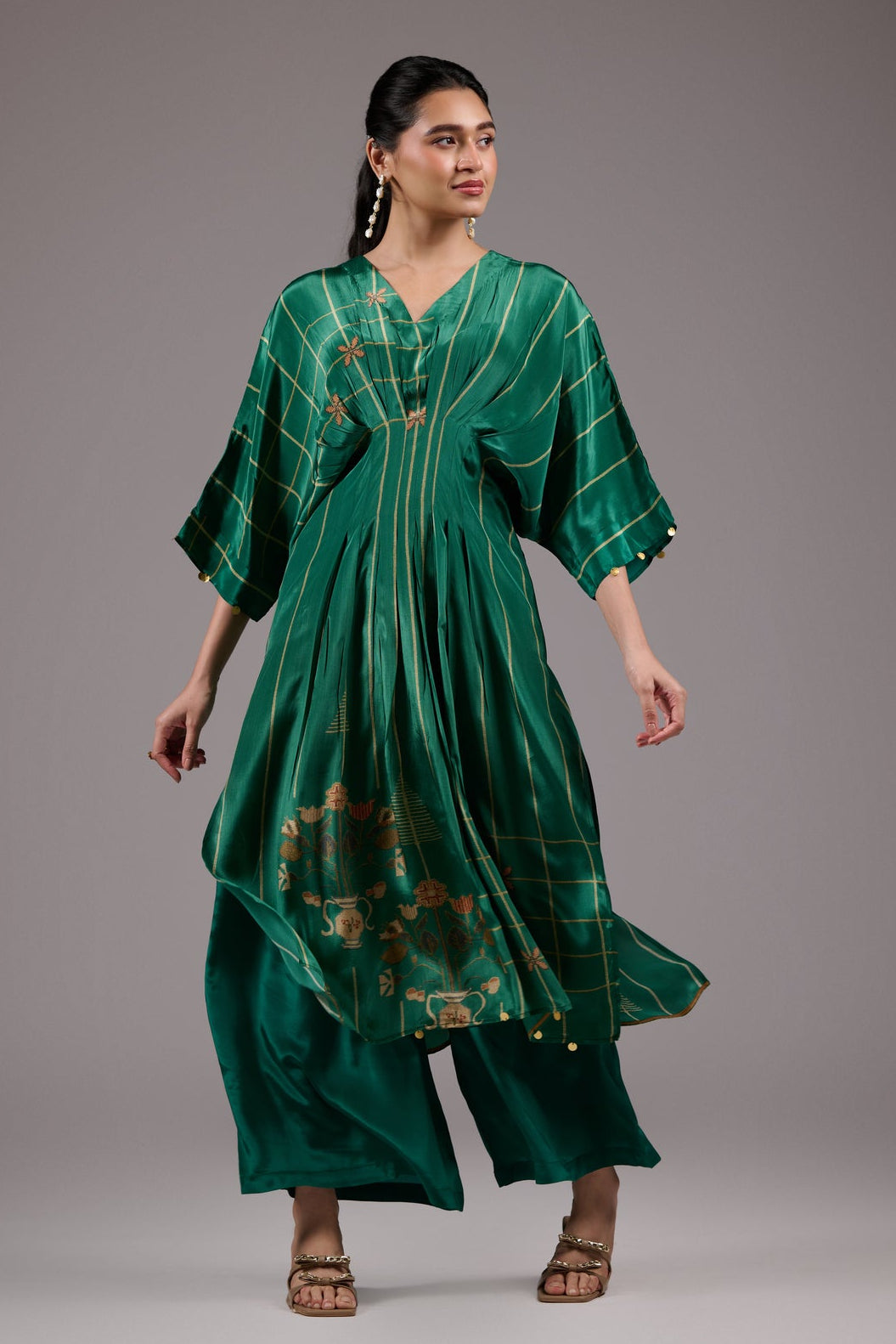 Show Stopper Pleated Kaftan Co-ord Set