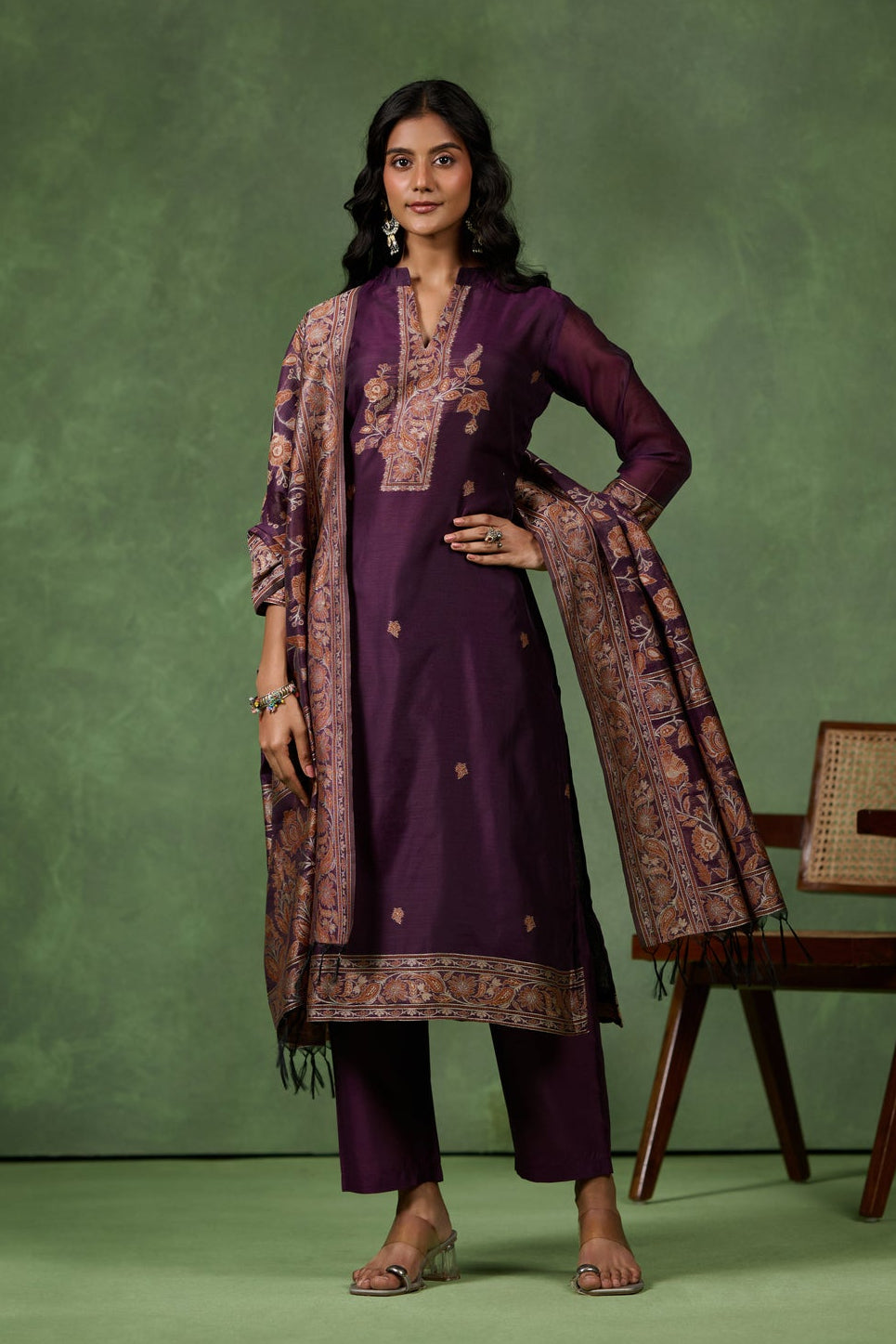 Saanvika Purple Suit Set