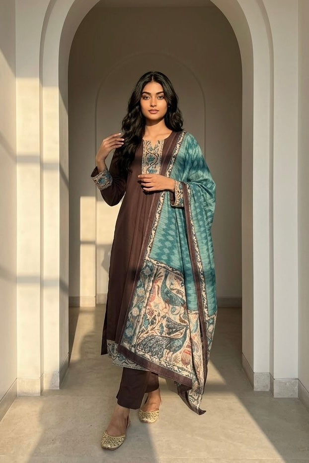 Brown Raahi Suit Set