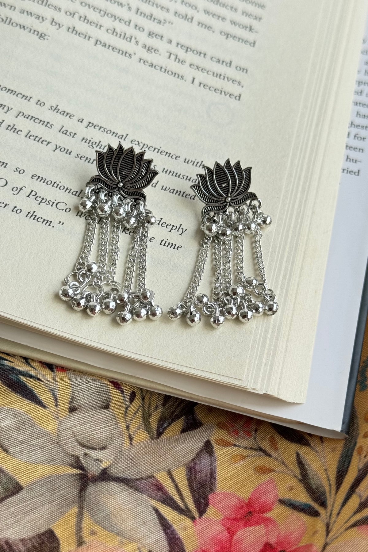 Lotus Drop Earrings
