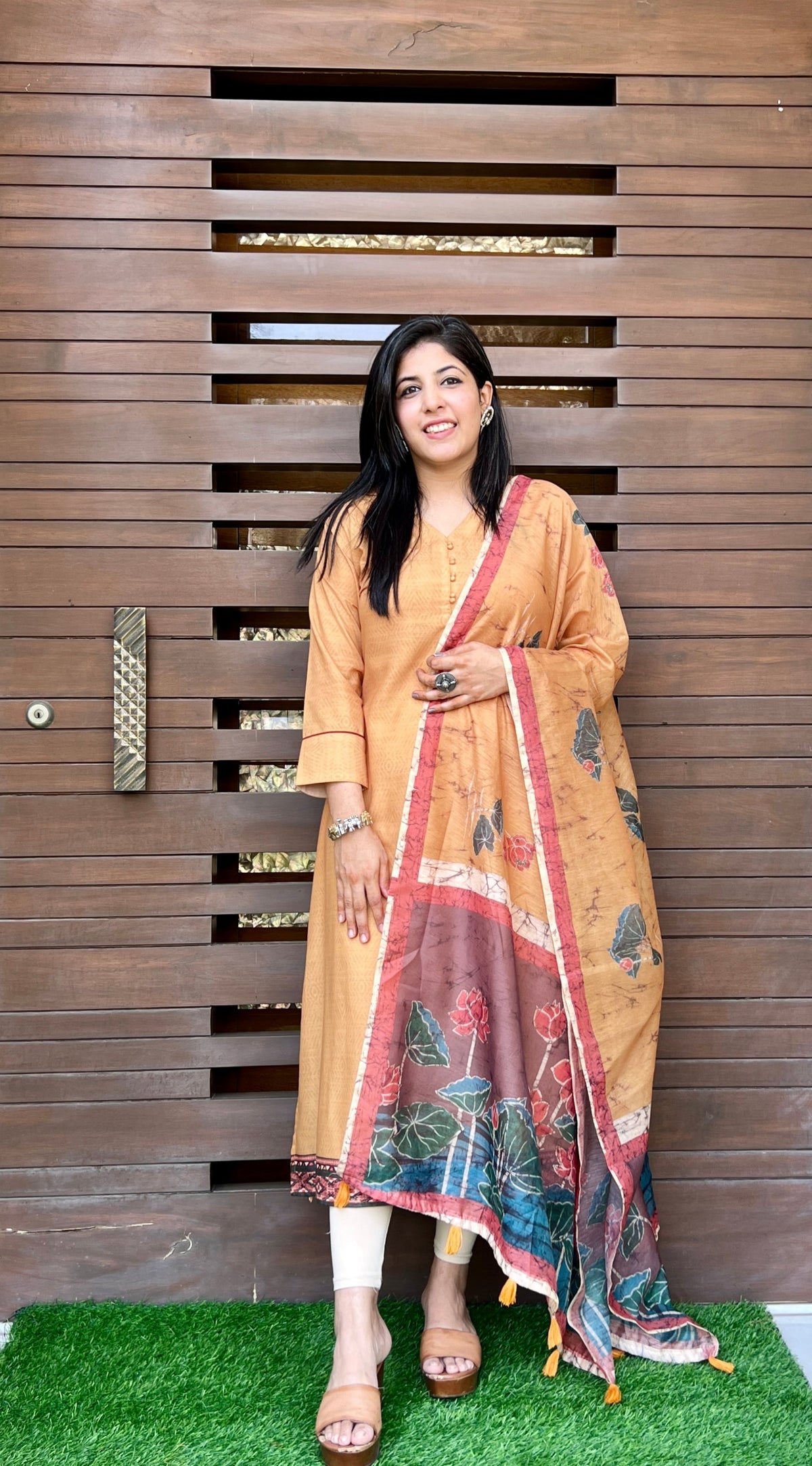 Tara Yellow Kurta With Dupatta-Kurta with dupatta-Ekana Label