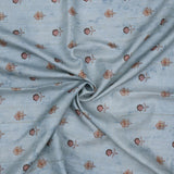 Adweta Saree of Captivating Elephants in Sky Blue