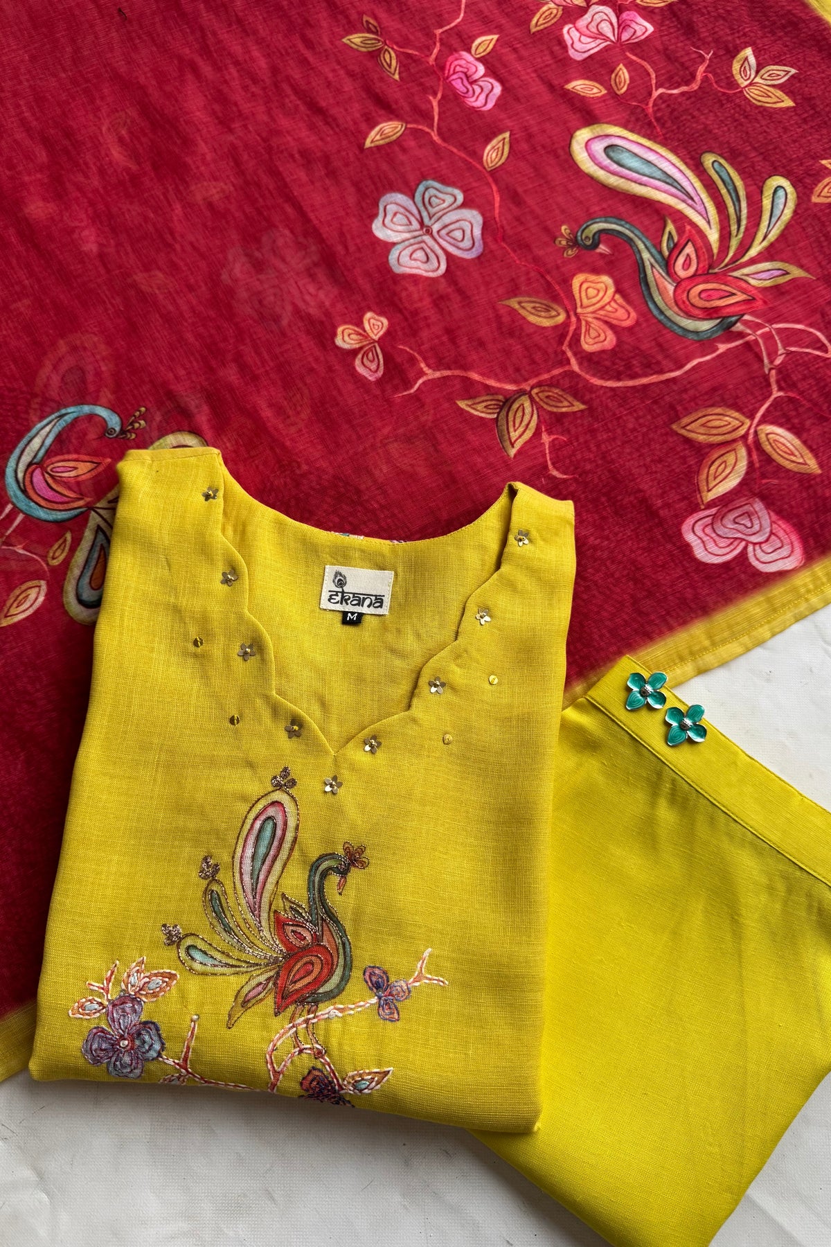 Haldi Saaz Handwork Suit Set