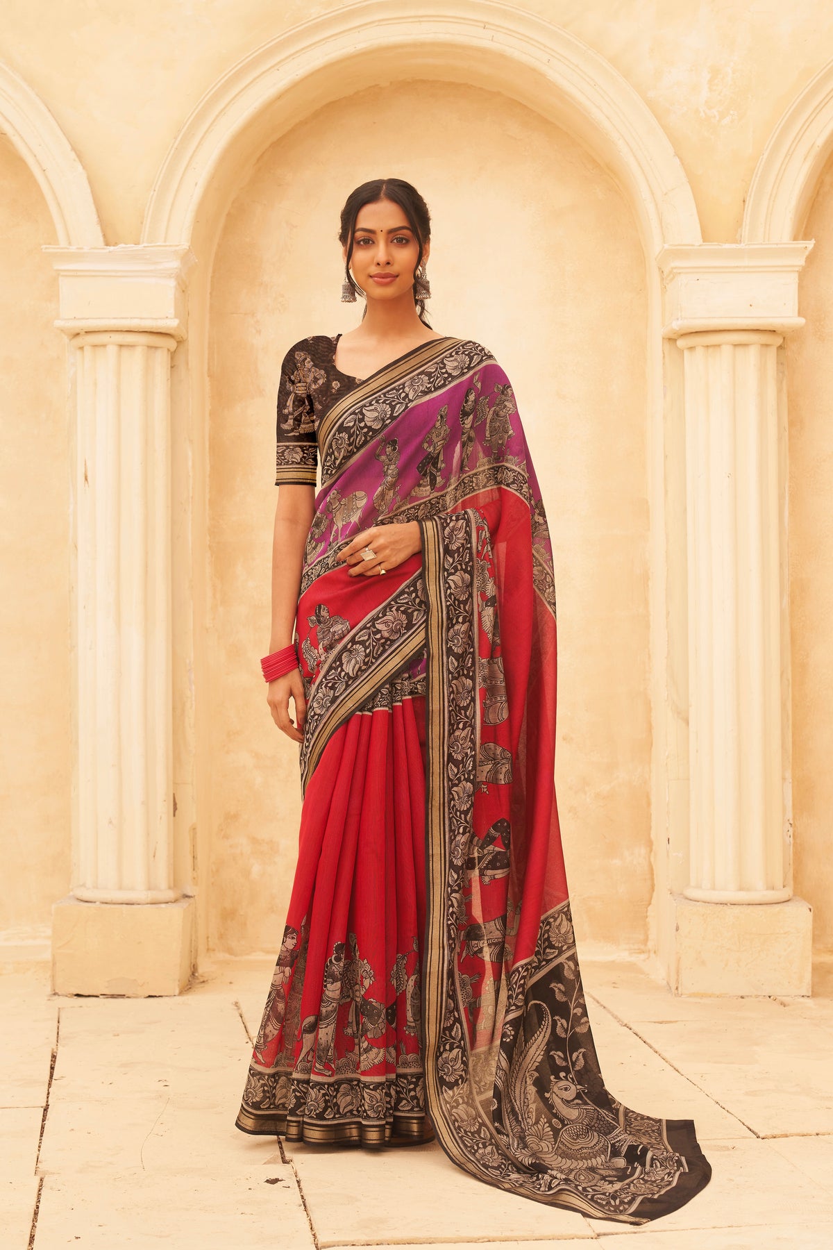 Berry Blush Saree