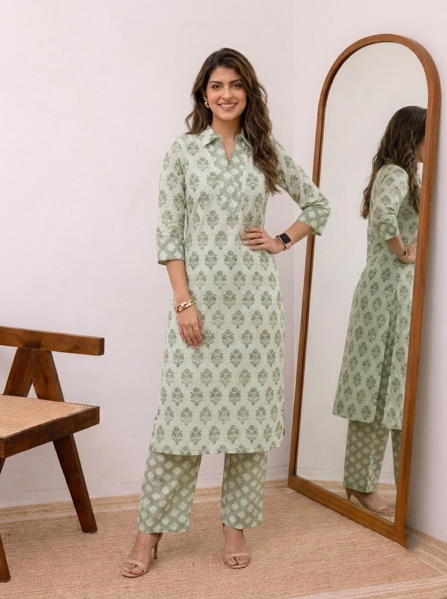 Ahaana Sage Green Co-ord Set