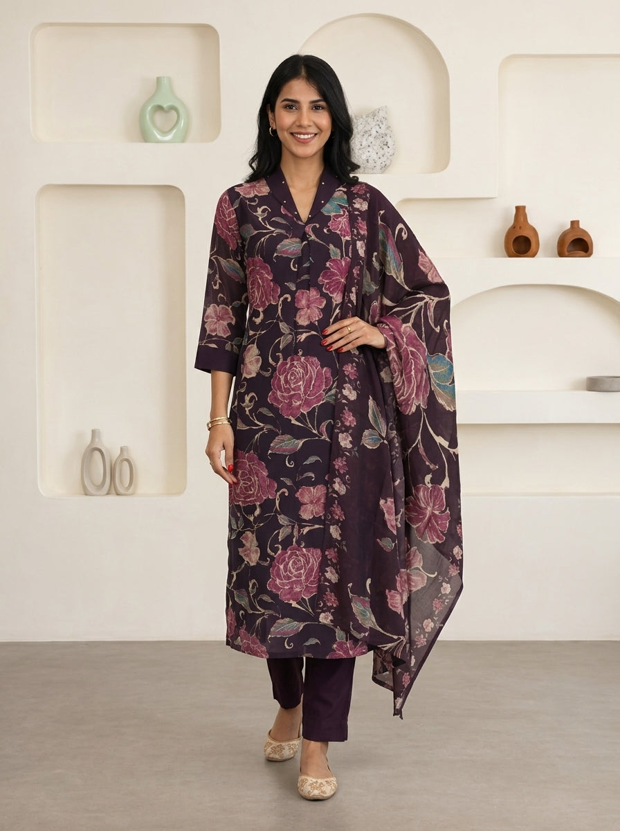 Wine Waves Suit Set