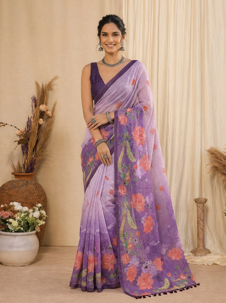 Gul Noor Floral Saree